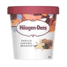 HAAGEN DAZS VANILLA CARAMEL BROWNIE 16 OZ