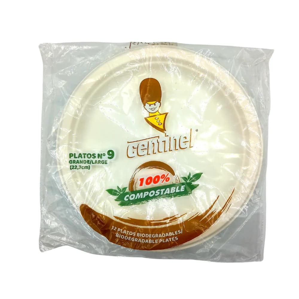 CENTINEL PLATO COMPOSTABLE N9  12U