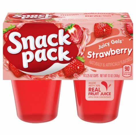 SNACK PACK GELATINA STRAWBERRY