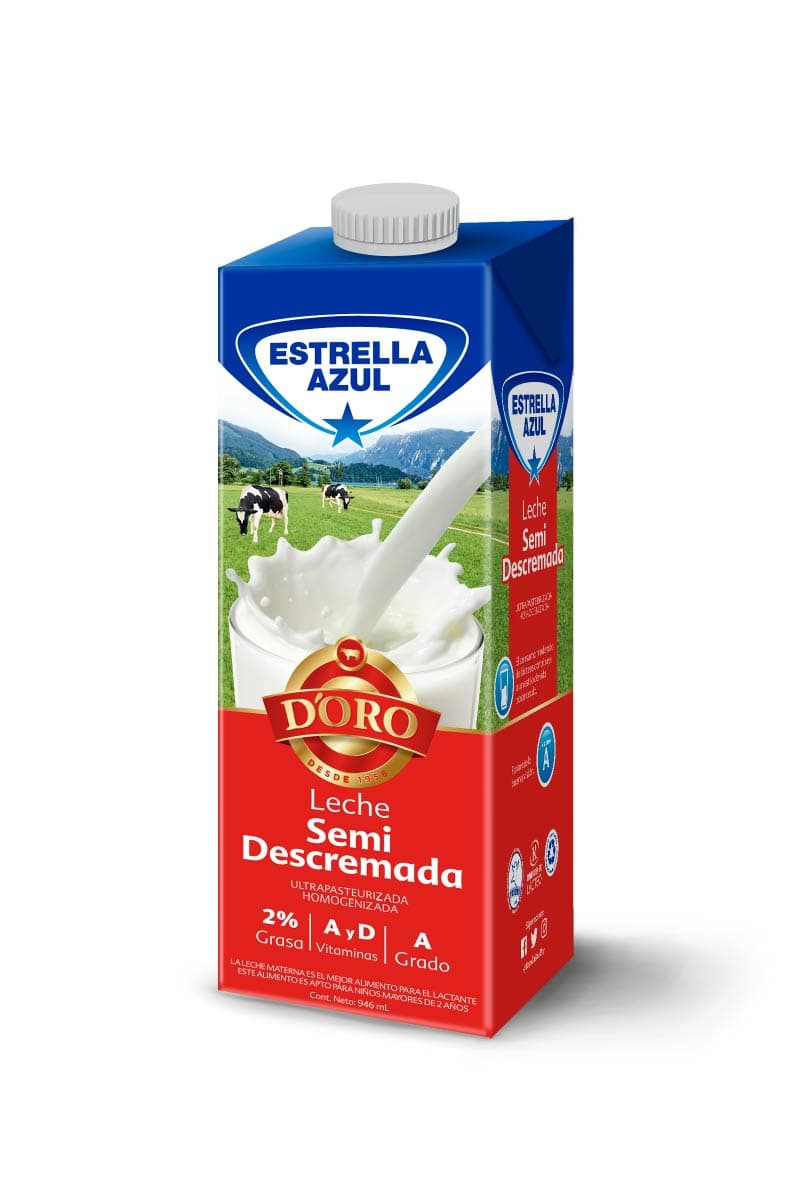 ESTRELLA AZUL LECHE SEMIDESCREMADA 946ML