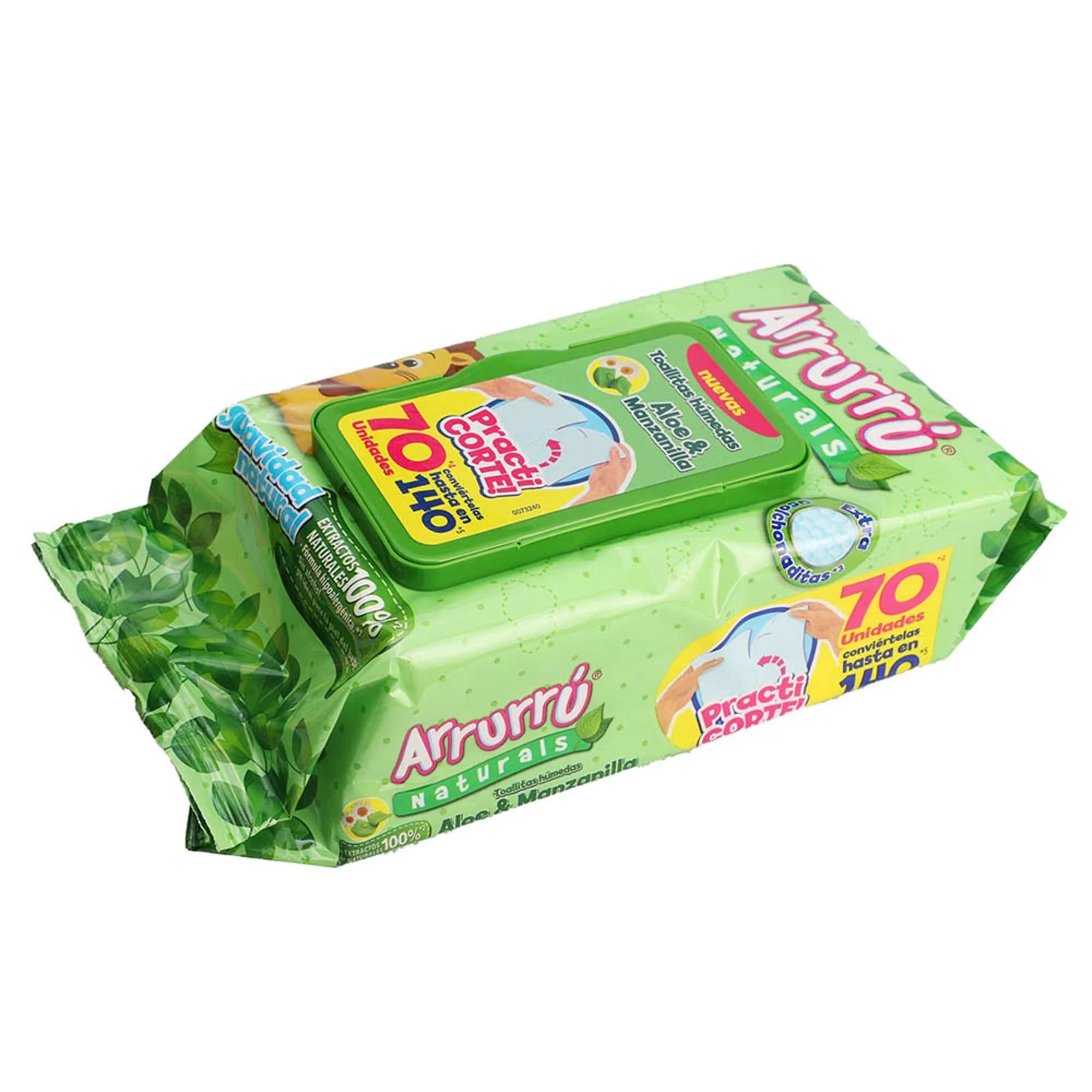 ARRURRU TOALLITAS HUM ALOE MANZANILLA 70U