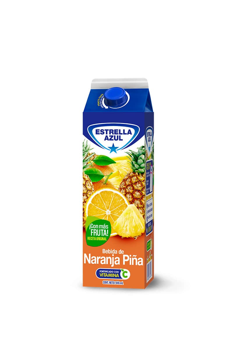 ESTRELLA AZUL BEBIDA DE NARANJA/PINA 946ML