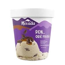 NEVADA HELADO RON CON PASAS 1/4 GALON