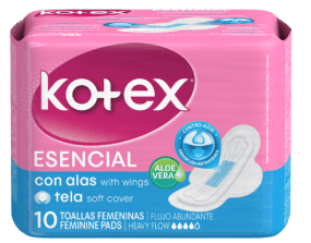 KOTEX TOALLA ESENCIAL CON ALAS TELA