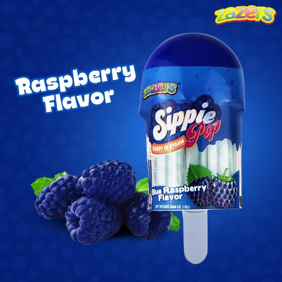 ZAZERS SIPPIE POP RASP 0.64OZ