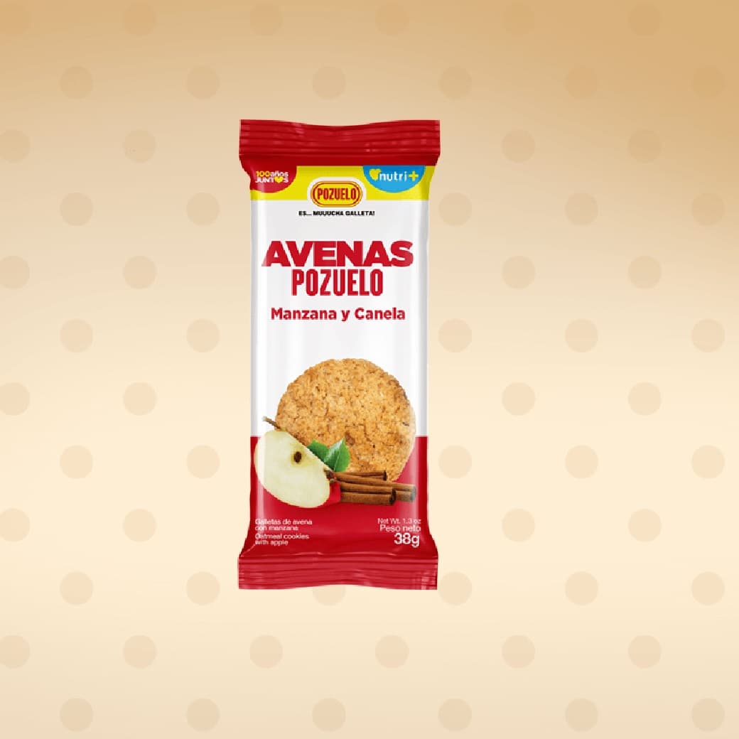 POZUELO GALLETA DE AVENA MANZANA CANELA 38G