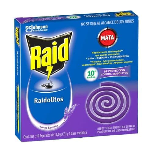 SC JOHNSON RAIDO INSECTICIDA EN ESPIRAL 10U