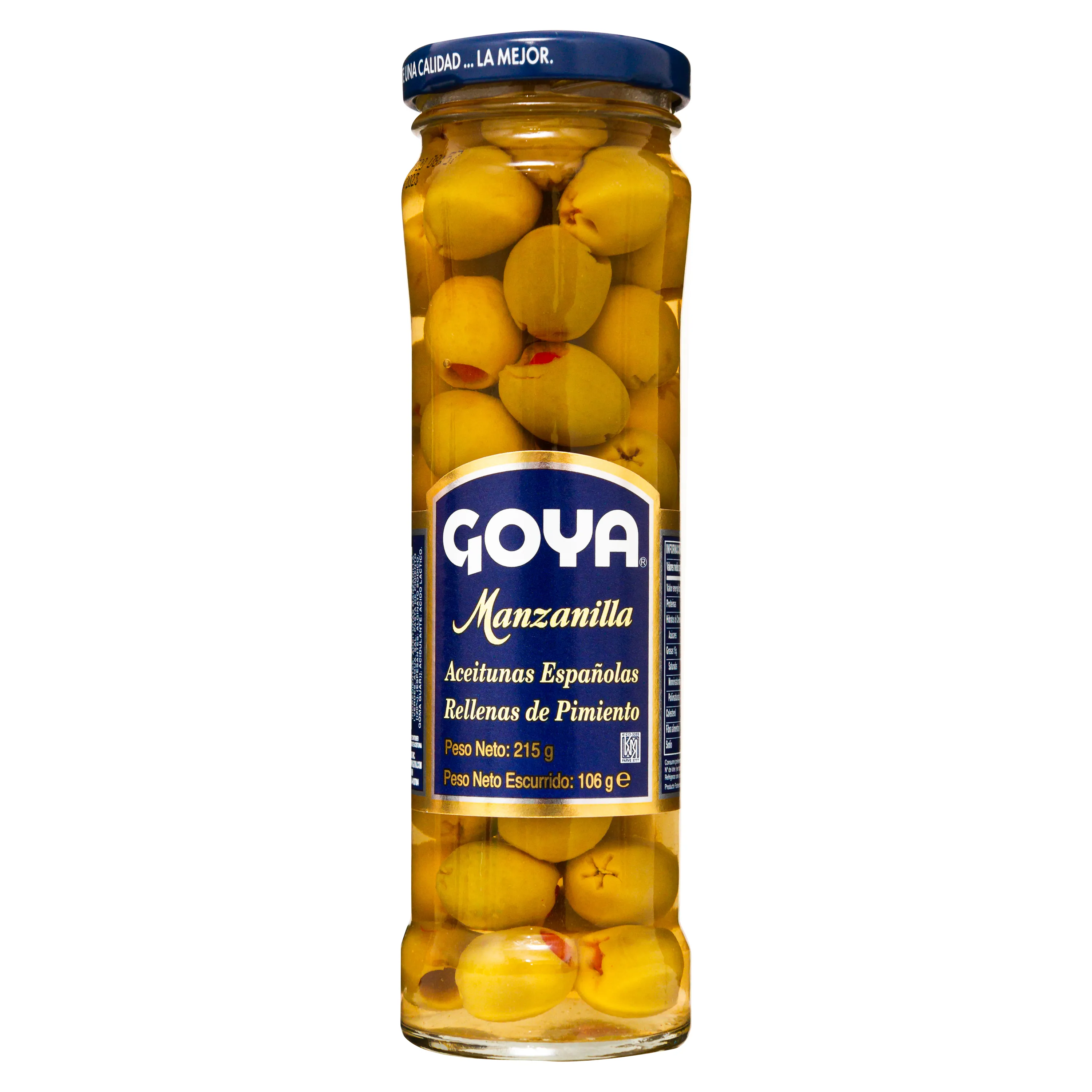 GOYA ACEITUNA MANZANILLA RELLENAS CON PIMIENTO 215G