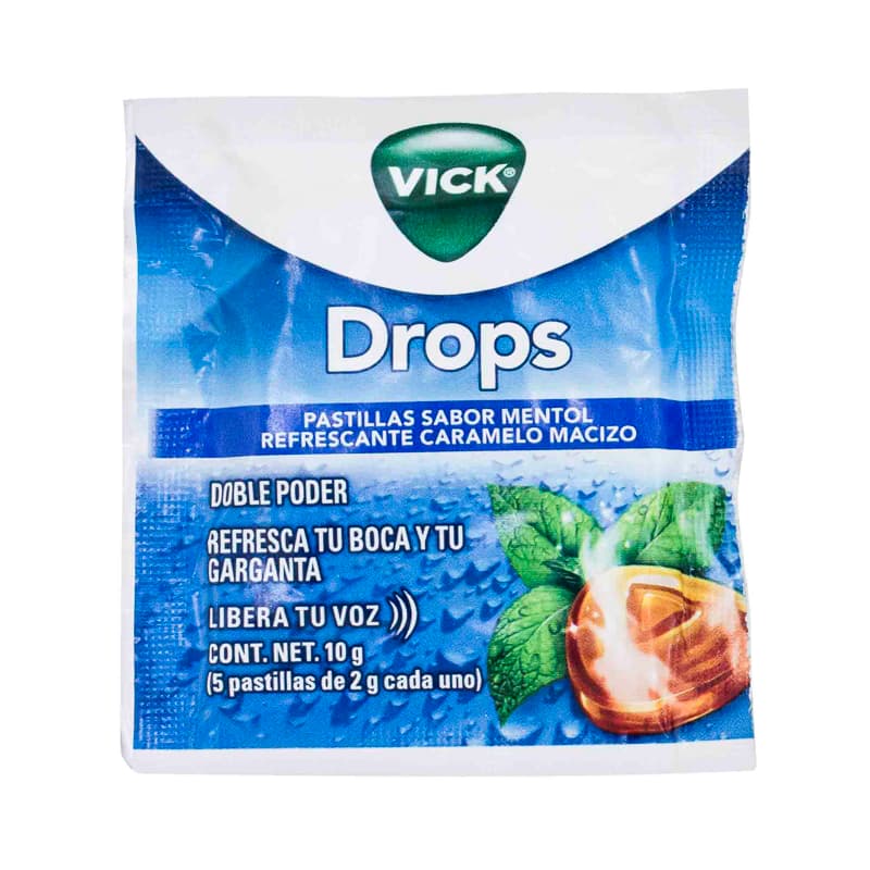 VICKS PASTILLAS SABOR MENTOL 10G