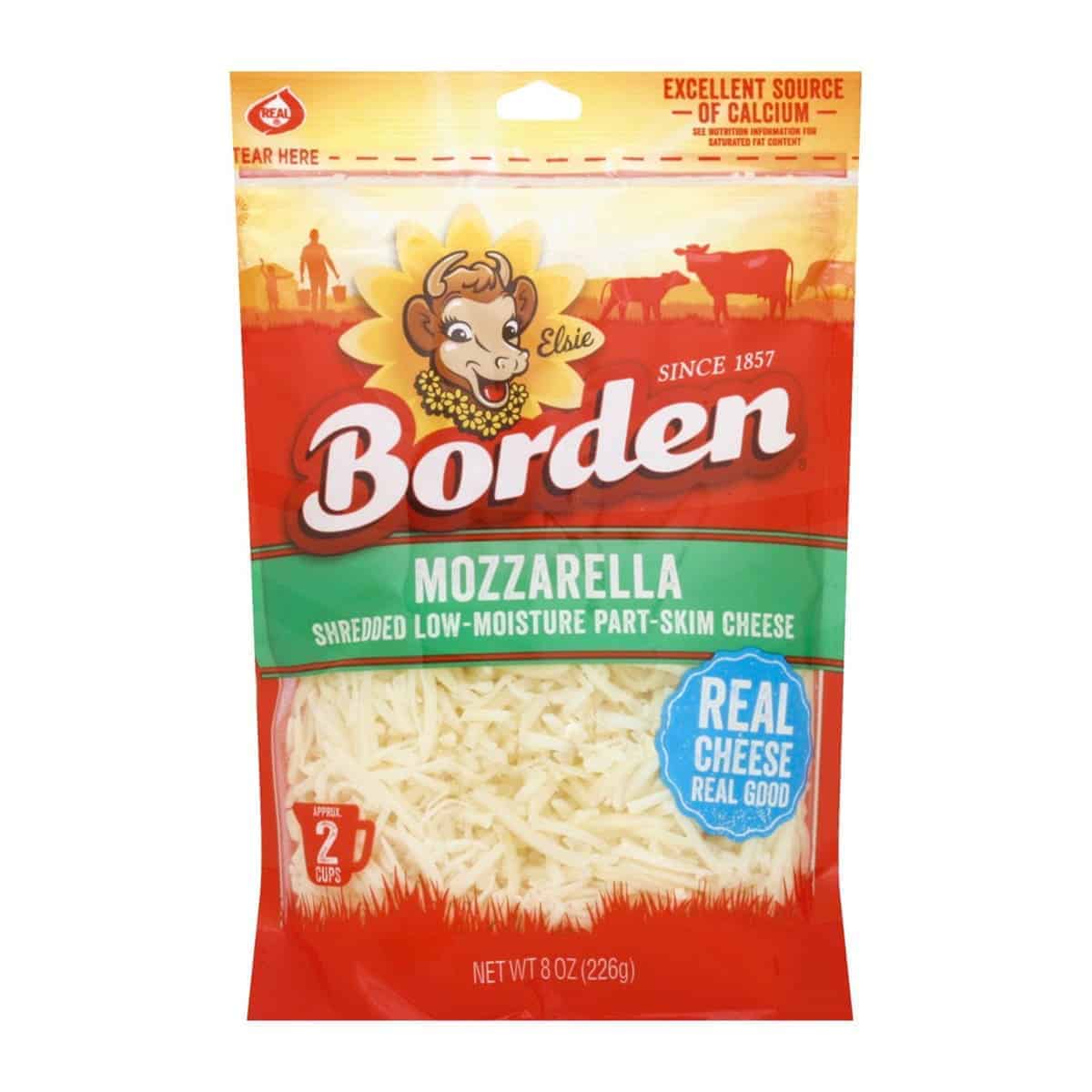 BORDEN MOZZARELLA RAYADO REGULAR 8 OZ