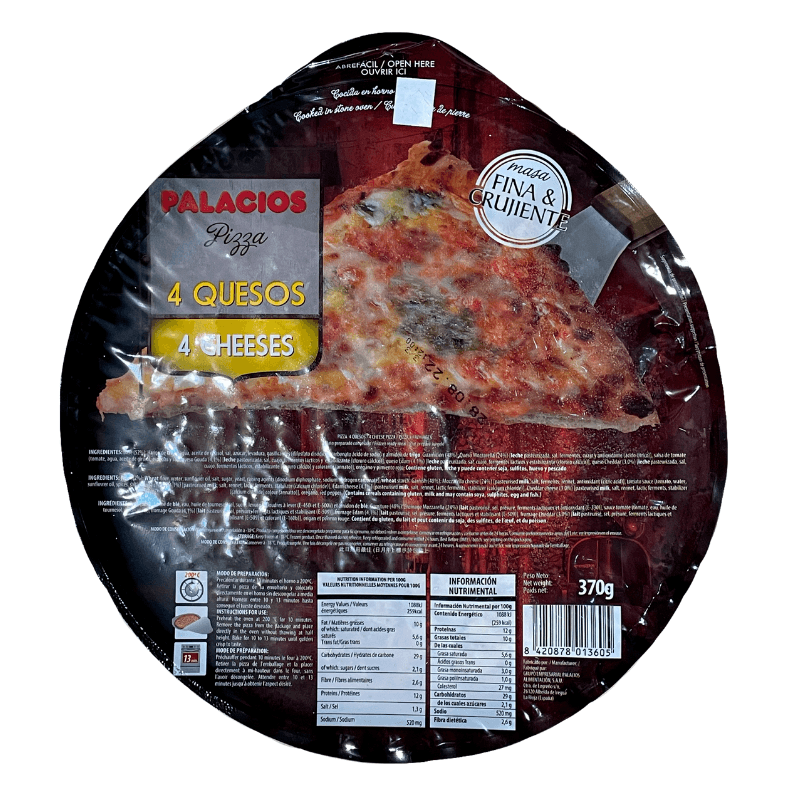 PALACIOS PIZZA 4 QUESOS  370gr
