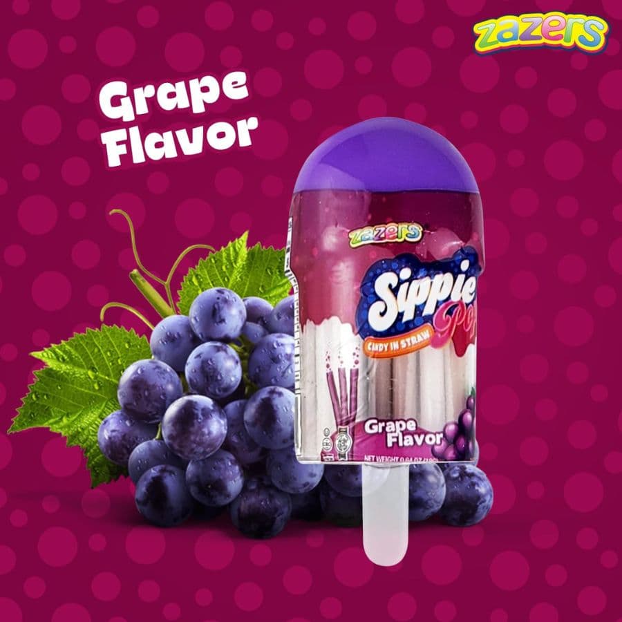 ZAZERS SIPPIE POP GRAPE 0.64OZ