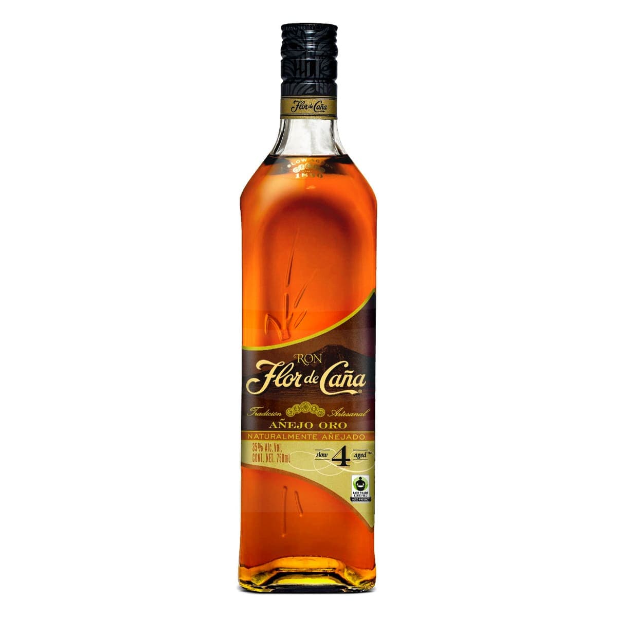 FLOR DE CANA RON ANEJO ORO 750ML