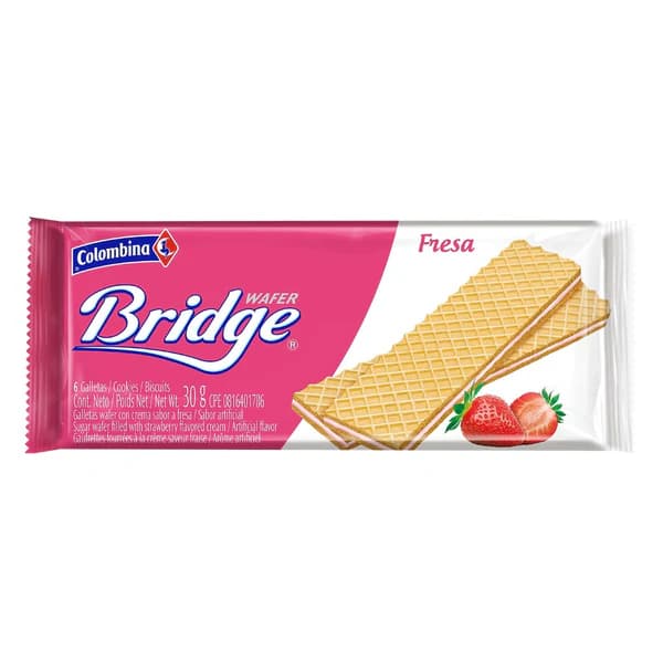 BRIDGE GALLETAS WAFER FRESA 30GR