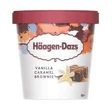 HAAGEN DAZS VAINILLA CARAMEL BROWNIE 4.2oz