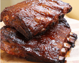 BBQ GLAZED PORK  RIBS