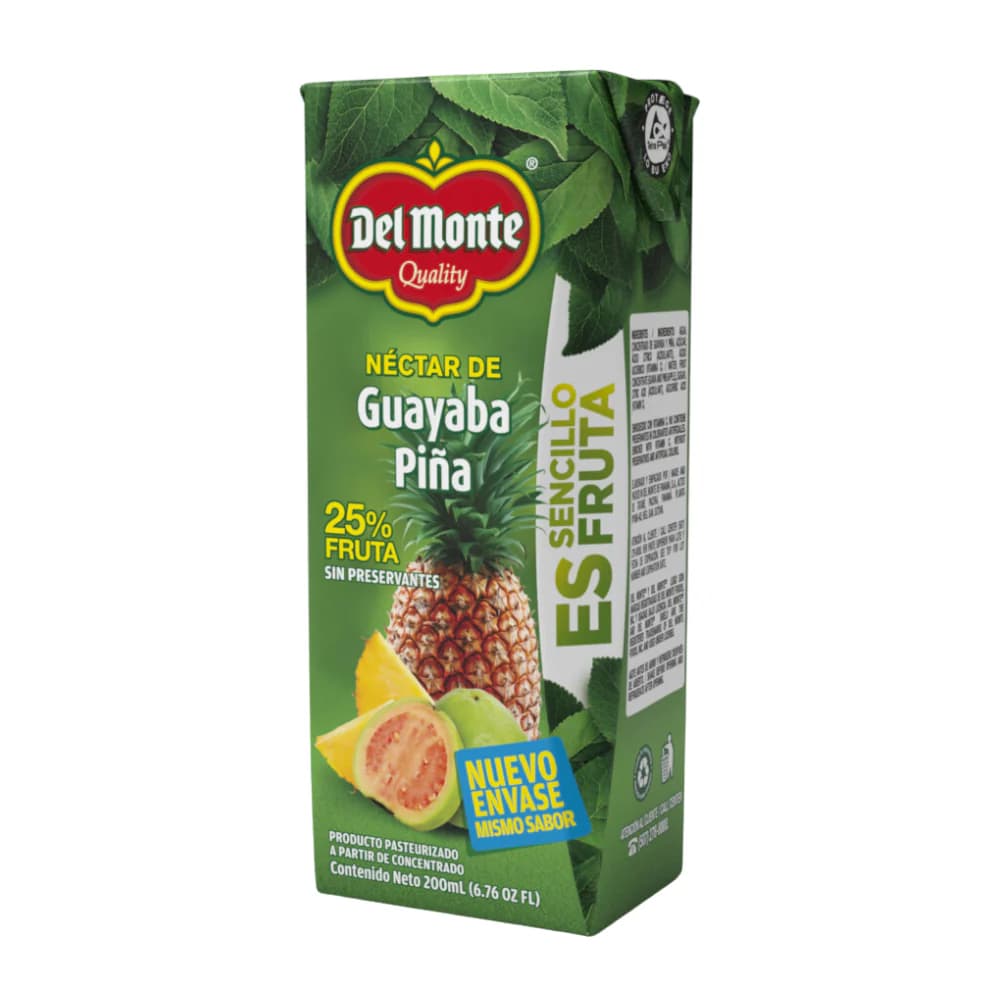 DEL MONTE NECTAR DE GUAYANA PINA 200ML