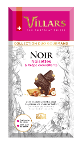 VILLARS CHOCOLATE NEGRO CON AVELLANA Y CRISPY