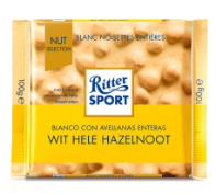 RITTER SPORT BLANCO CON AVELLANAS 100G