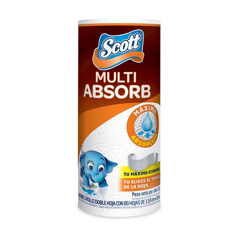 SCOTT PAPEL TOALLA MULTI ABSORBENTE 24X1X90