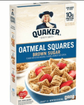 QUAKER OATMEAL SQUARES BROWN SUGAR 411G