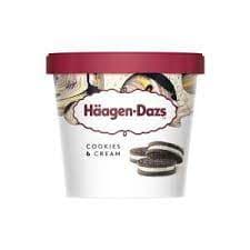HAAGEN DAZS COOKIE AND CREAMCUP 4.2oz