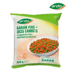 ARDO GUISANTES y ZANAHORIAS PICADAS 400 GR