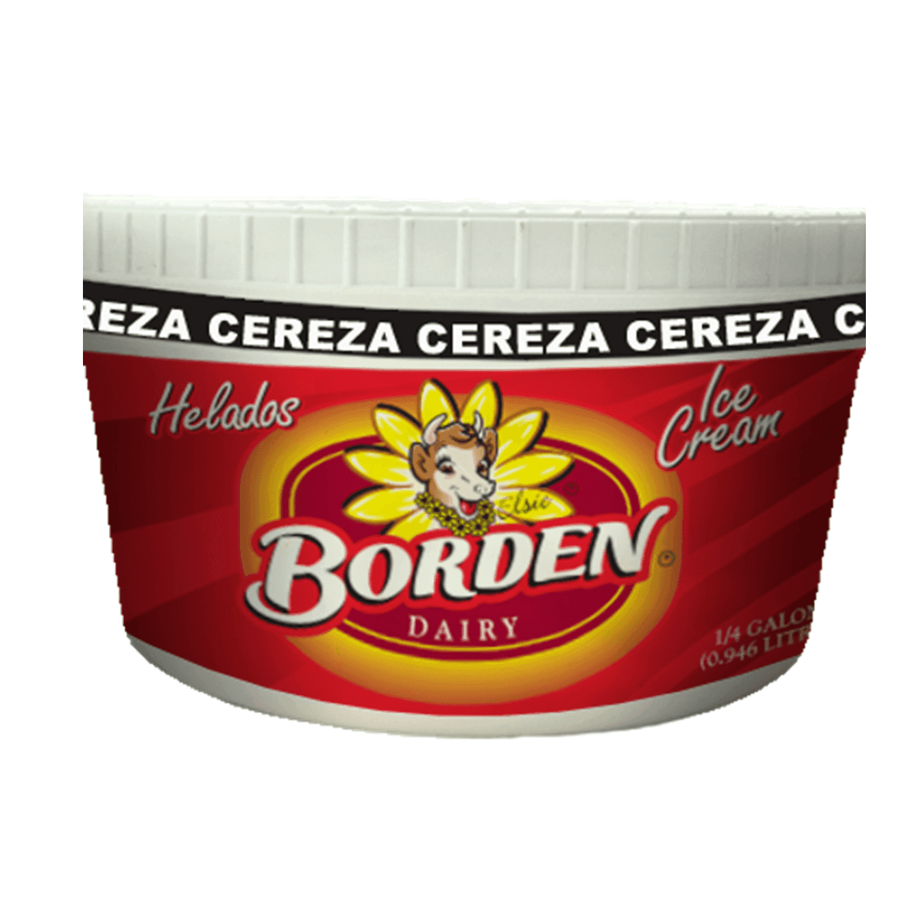 BORDEN HELADO CEREZA 1/4 GALON