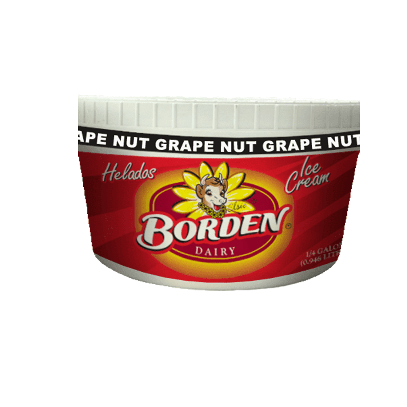BORDEN HELADO GRAPE NUT 1/4 GALON