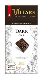 VILLARS CHOCOLATE NEGRO 85% 100G