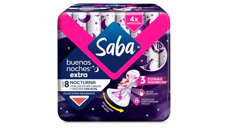 SABA BUENAS NOCHES EXTRA C/ALA 8 UNID.