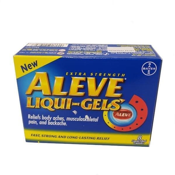 ALEVE LIQUID GELS 220MG X 8 CAPS