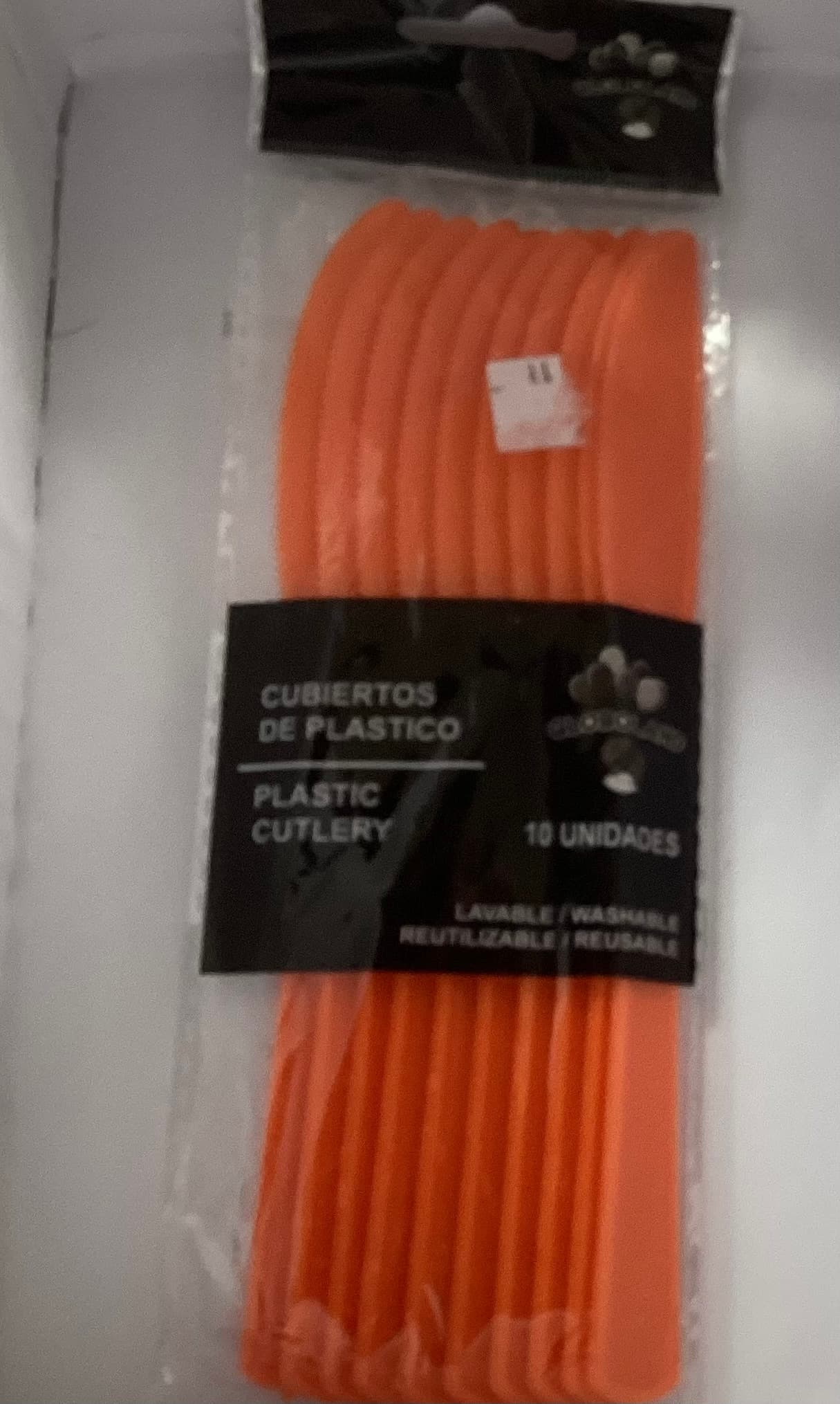 GLOBOLAND CUCHILLOS DE PLASTICO NARANJA 10U