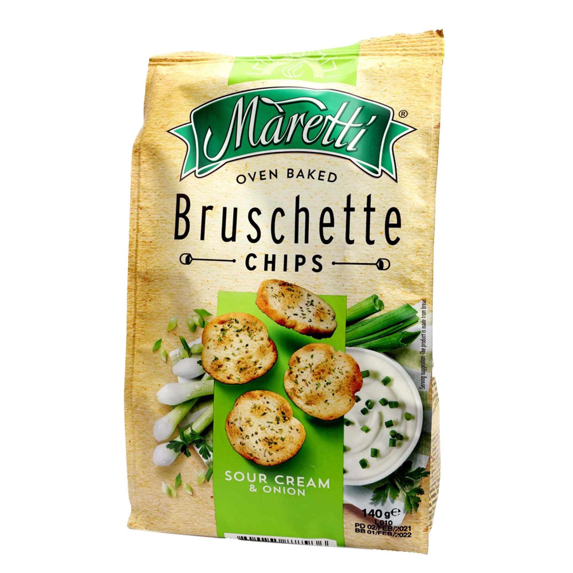 MARETTI BRUSCHETTE SOUR CREAM ONION 140 GR